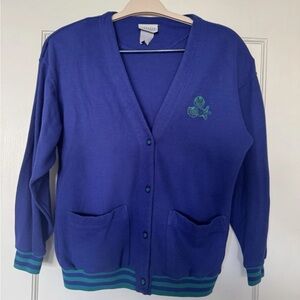 Vintage Jantzen Women’s Sweater size Large: Starfish 80s 90s Embroidered